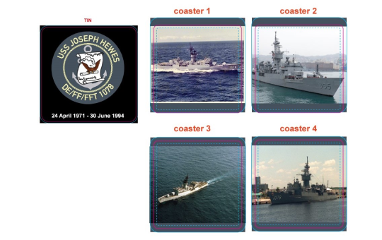 USS Joseph Hewes and four ship images.