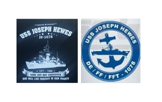 USS Joseph Hewes insignia and commemorative emblem.