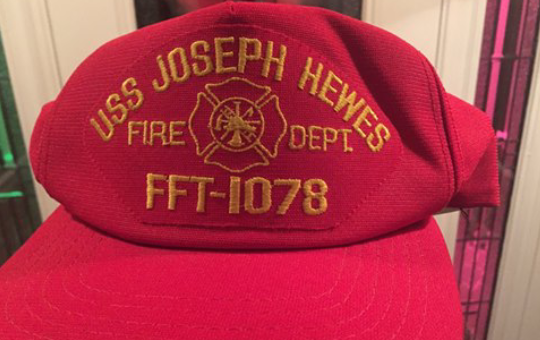Red cap with USS Joseph Hewes embroidery.