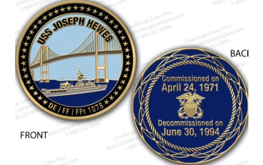 USS Joseph Hewes commemorative coin design.